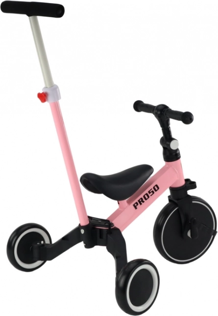 Triciclo con manico rosa