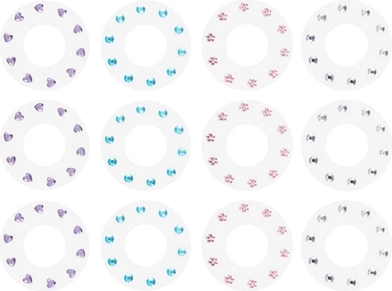 180 cristalli in varie forme e colori