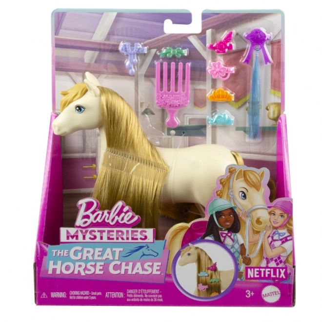 Cavallo Tornado Barbie dai capelli chiari da acconciare