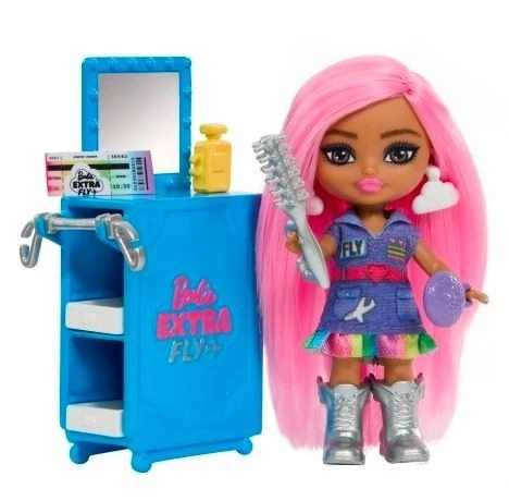 Aereo Rosa Barbie Extra Fly Minis con Bambola Pilota