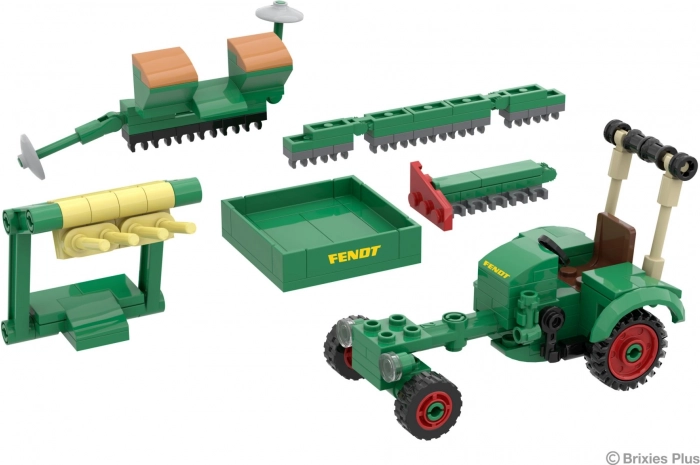 Brixies Plus - Trattore storico Fendt GT con accessori 1:32