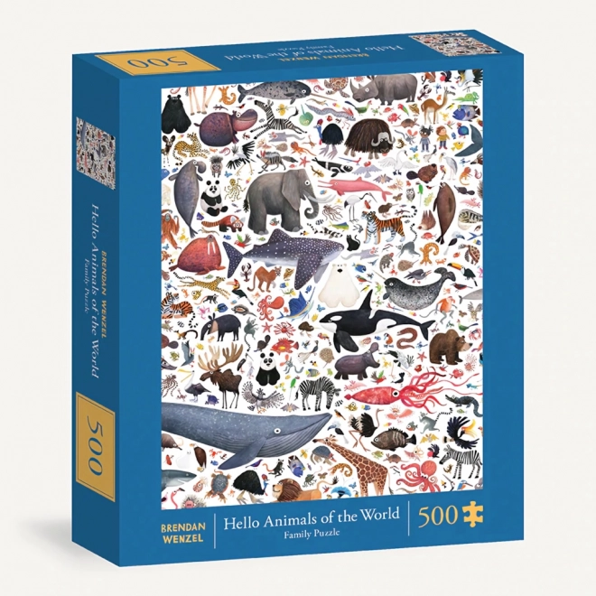 Puzzle 500 pezzi - animali del mondo di Chronicle Books