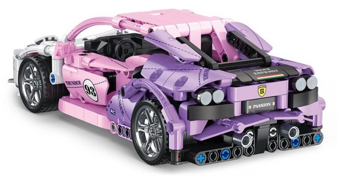 Set costruzioni auto sportiva rosa