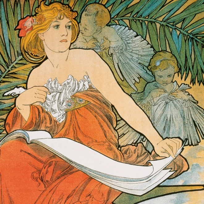 Calendario per appunti Alfons Mucha 2026
