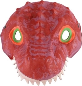 Maschera in schiuma di dinosauro 20x19 cm di diversi tipi per carnevale