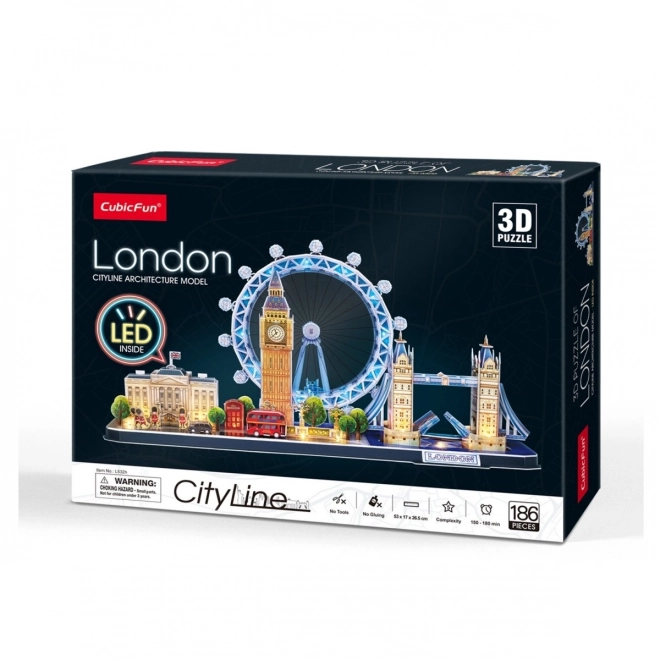 Puzzle 3D Cityline Londra con LED