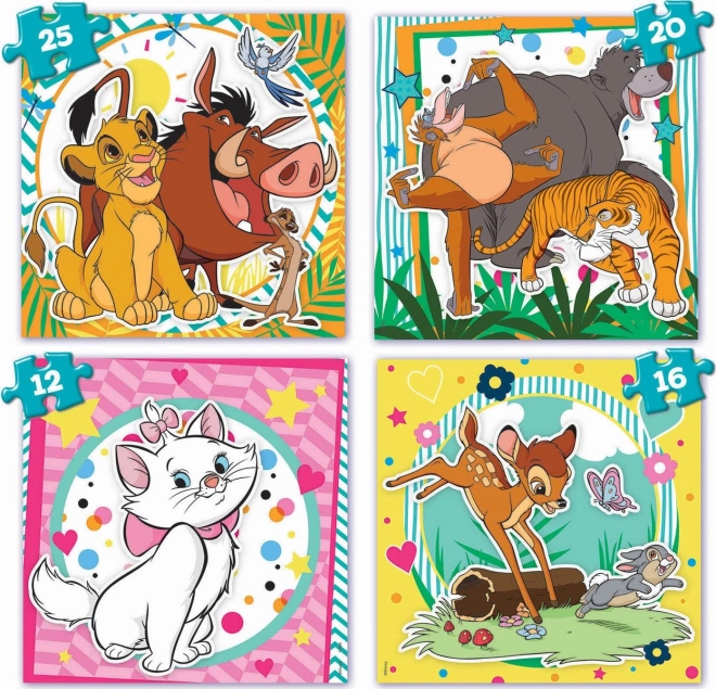 Puzzle a valigetta Disney Animali 4 in 1