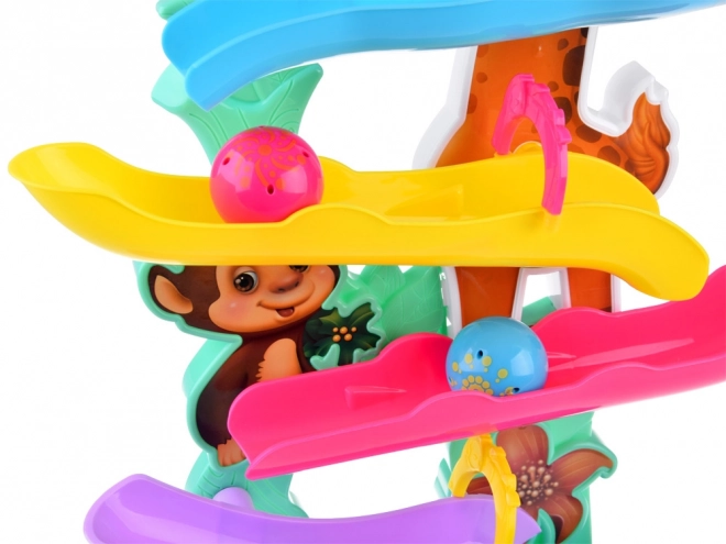 Percorso Interattivo Colorato per Palline con Suoni della Giungla