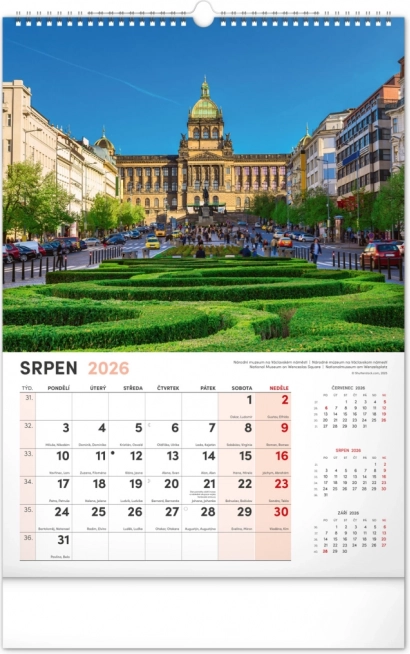 Calendario da parete Praga 2026