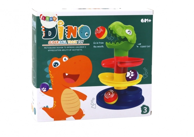 Scivolo Educativo per Biglie Verde Dinosauro