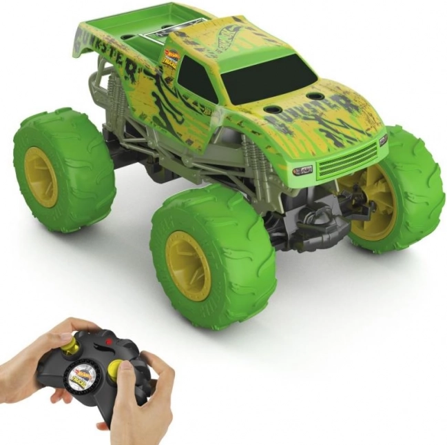 RC auto HOT WHEELS Monster Trucks Gunkster 1:15 che si illumina al buio
