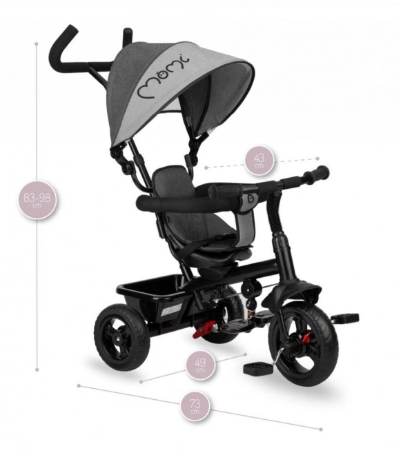 Triciclo MoMi Iris 5 in 1 Grigio