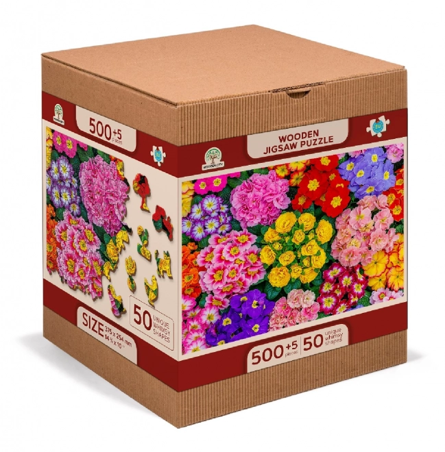 Puzzle in legno Fiori in fiore 2 in 1