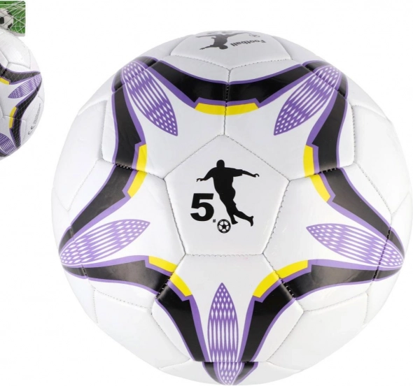 Pallone da calcio viola e bianco 23 cm