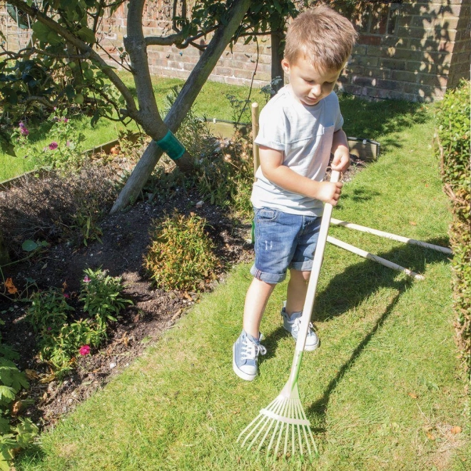 Rastrello da giardino verde per bambini