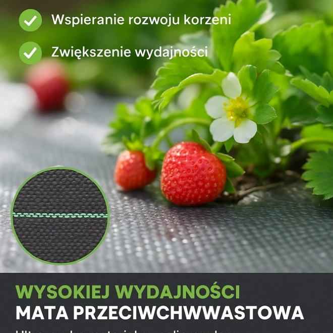tessuto agro nero 1,1x100m UV 135g contro le erbacce + ancore