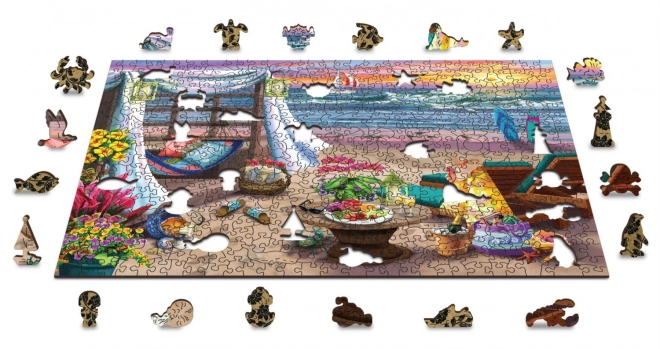 Puzzle in legno tempo d'estate 2 in 1