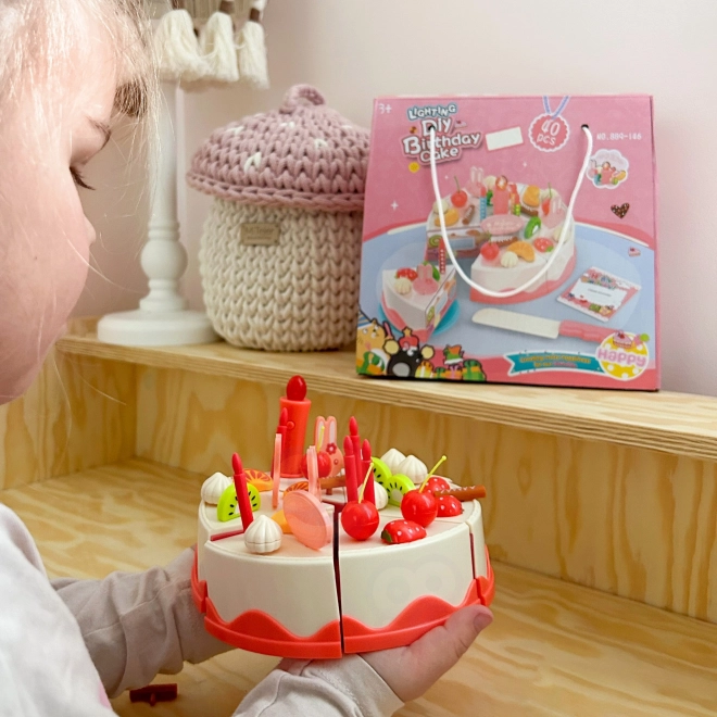 Torta di compleanno Woopie da tagliare con frutta e candeline - 40 pezzi