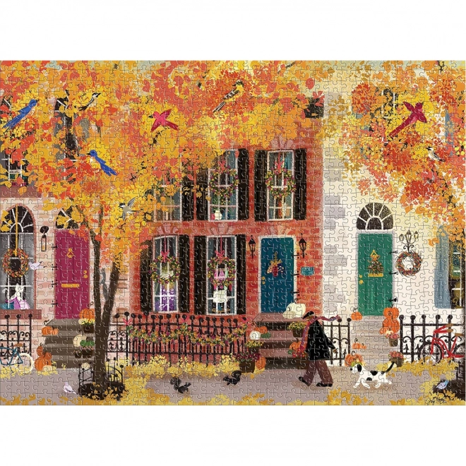 Puzzle Galison Autunno nel Quartiere 1000 Pezzi