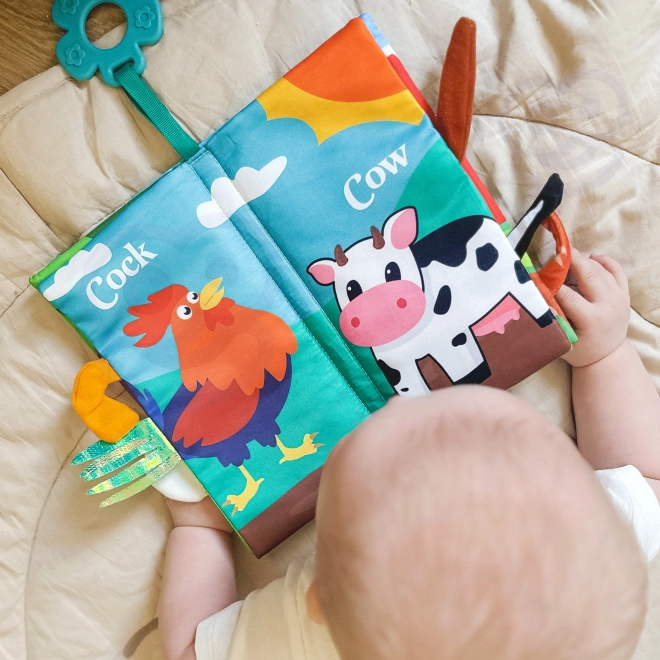 Libro Sensoriale Animali con Code per Neonati Woopie