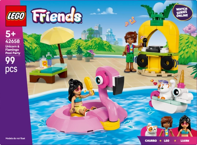 Lego Friends Divertimento in Piscina con Unicorno e Fenicottero