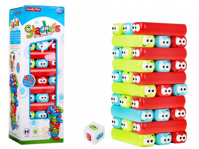 Gioco di destrezza Jenga Junior per bambini 3+ Torre traballante con mattoncini colorati