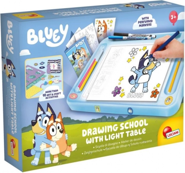 Tavolo luminoso da disegno BLUEY A4 con stencil