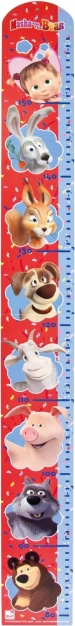 Misura in Legno MASHA E ORSO Rosso Blu