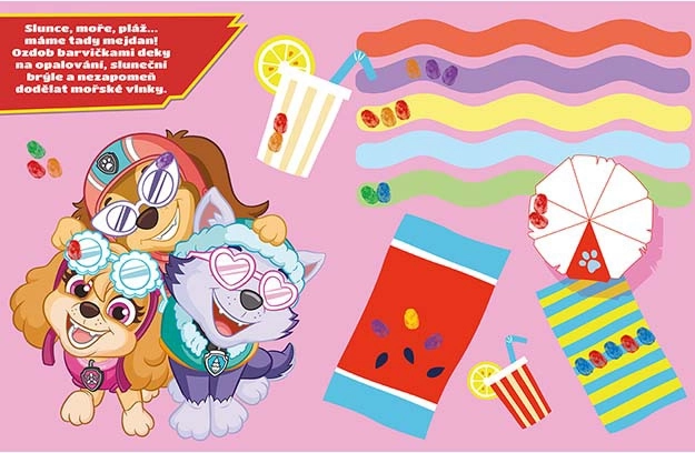 Ditine colorate della Paw Patrol rosa