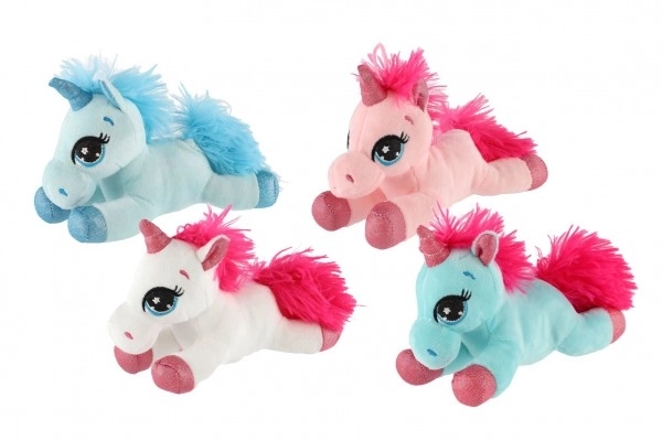 Unicorno Peluche Disteso 18cm