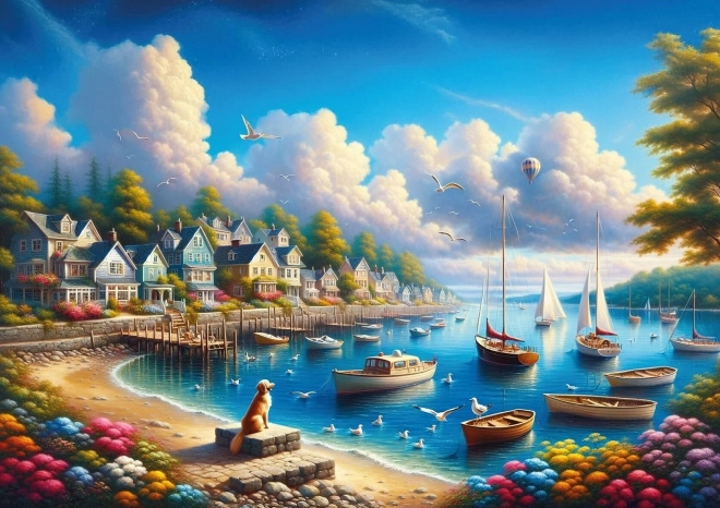 Puzzle Porto pieno di barche a vela 260 pezzi