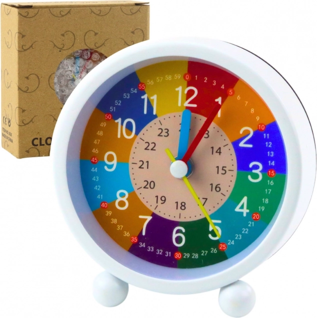 Sveglia educativa per bambini senza ticchettio 9 cm colorato