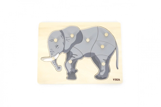 Puzzle in legno Montessori - Elefante