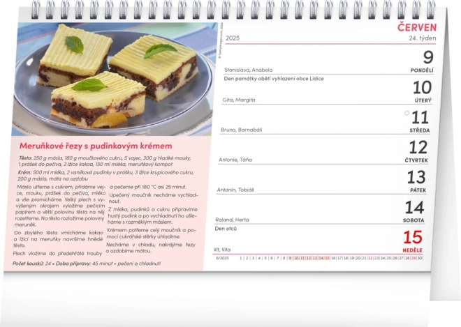 Calendario da tavolo Ricette Dolci 2025