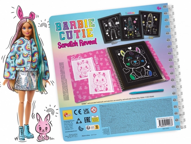 Barbie libro da disegnare Scratch Cutie Fantasy