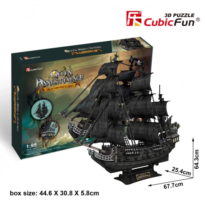 Puzzle 3D grande set nave pirata Vendetta