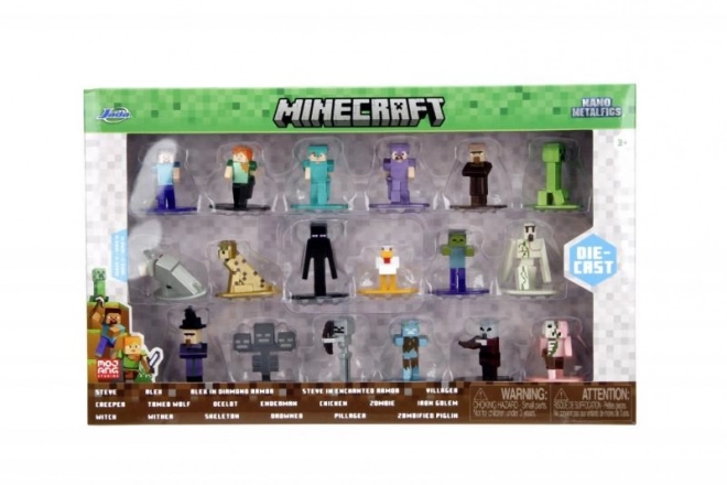 Set di nanofigurine da collezione MINECRAFT in metallo, serie 12