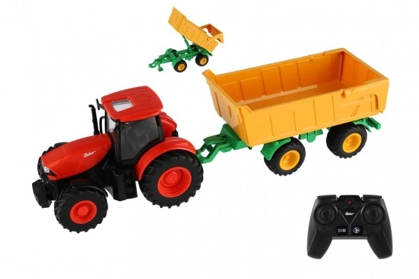 Trattore Zetor RC con rimorchio in plastica 42 cm