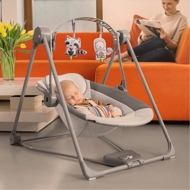 Sedia a dondolo per bambini Otto Rosa Lionelo – Grigio Confortevole