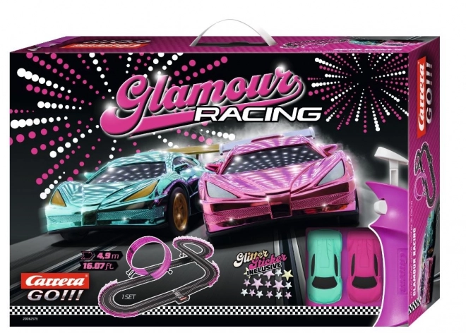 Pista Carrera GO!!! Glamour Racing con Auto Girls Power 4,9m