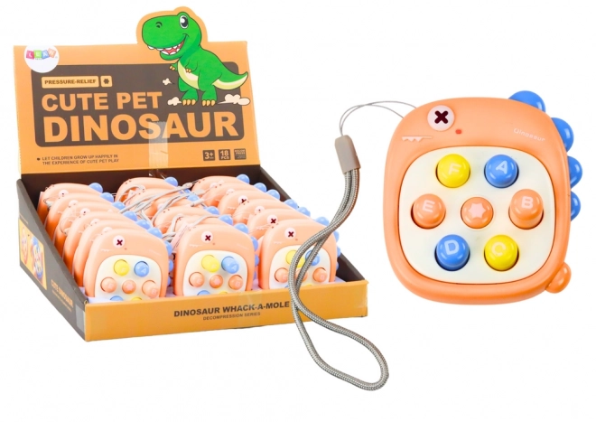 Gioco di abilità Whack A Mole Lettere Dinosauro arancione