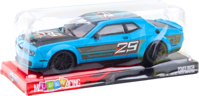 Auto sportivo con trazione posteriore blu