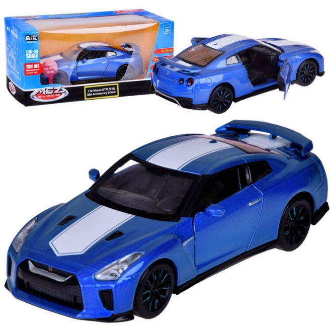 Auto in metallo Nissan GT-R 1:32 con porte apribili