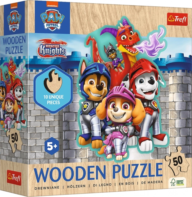 Puzzle sagomato in legno Tlapková Patrola: Rescue Knights