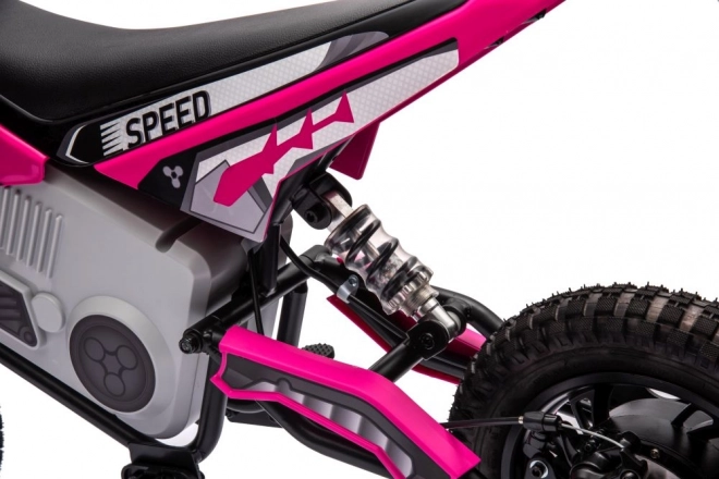 Moto cross rosa a batterie