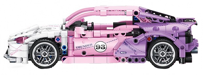 Set costruzioni auto sportiva rosa