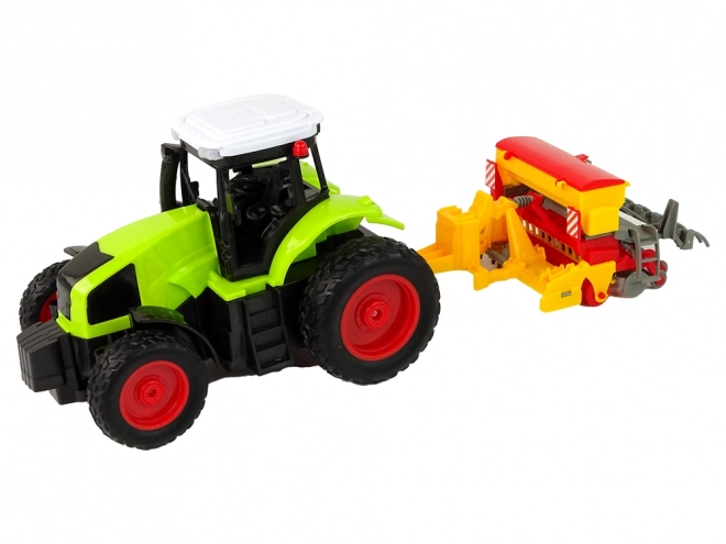 Trattore giocattolo con pressa R/C verde