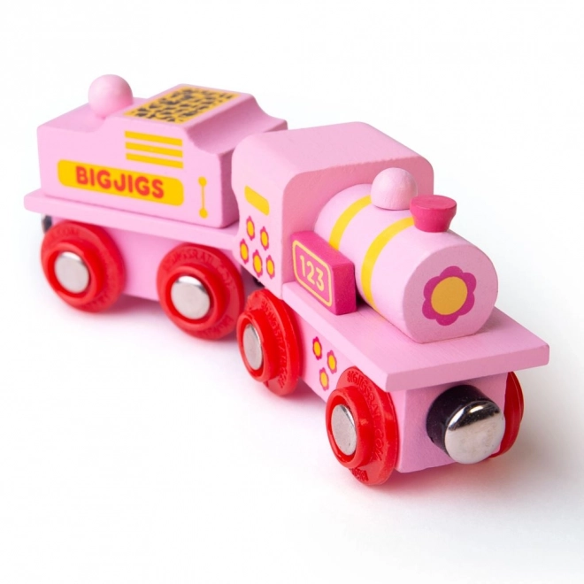 Locomotiva Rosa Bigjigs Rail con Tender