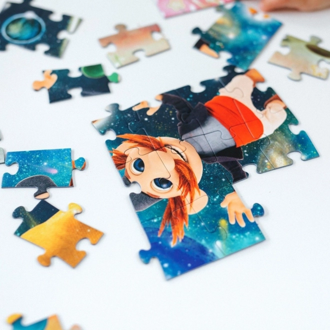 Puzzle brillantini Trefl: Tra le stelle 100 pezzi