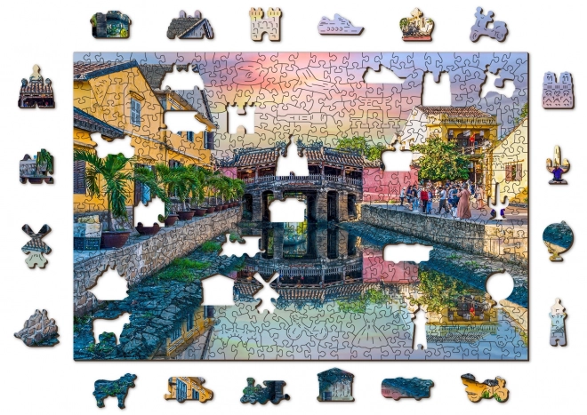 Puzzle in legno Ponte giapponese a Hoi An